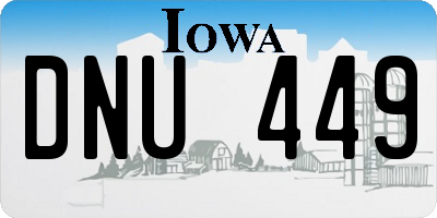 IA license plate DNU449