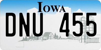 IA license plate DNU455