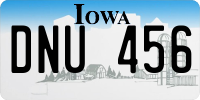 IA license plate DNU456