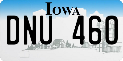 IA license plate DNU460