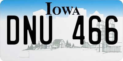 IA license plate DNU466