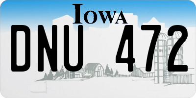 IA license plate DNU472