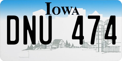 IA license plate DNU474