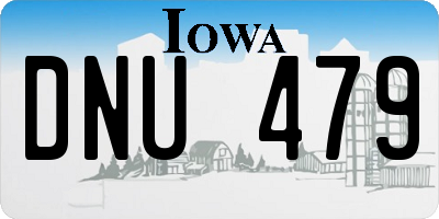 IA license plate DNU479
