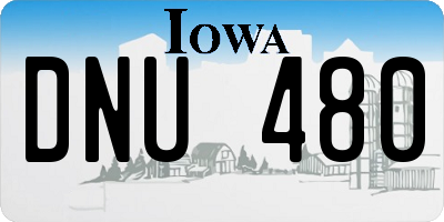 IA license plate DNU480