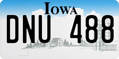 IA license plate DNU488