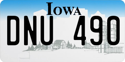 IA license plate DNU490