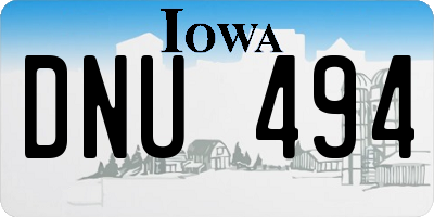 IA license plate DNU494