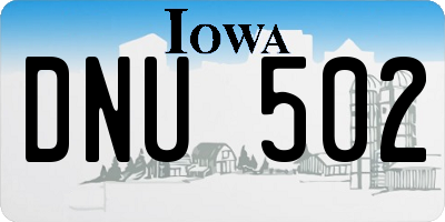 IA license plate DNU502