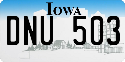 IA license plate DNU503