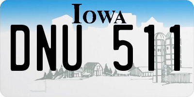 IA license plate DNU511