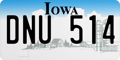 IA license plate DNU514