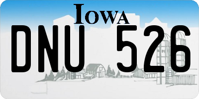 IA license plate DNU526
