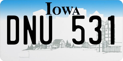 IA license plate DNU531