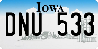 IA license plate DNU533
