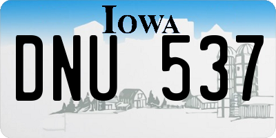 IA license plate DNU537