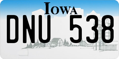 IA license plate DNU538