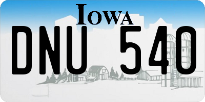 IA license plate DNU540