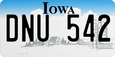 IA license plate DNU542