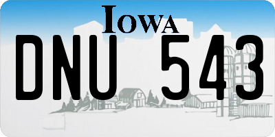 IA license plate DNU543