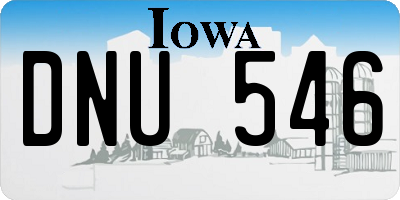 IA license plate DNU546
