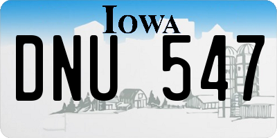 IA license plate DNU547