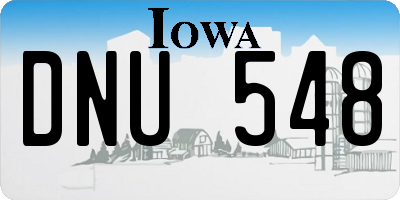 IA license plate DNU548