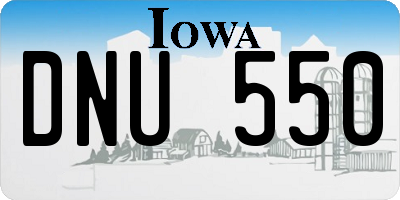 IA license plate DNU550