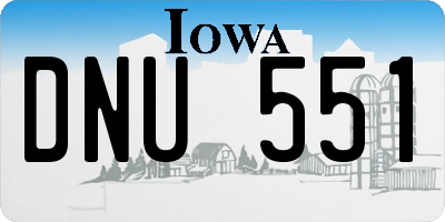 IA license plate DNU551