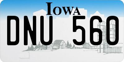 IA license plate DNU560