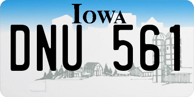 IA license plate DNU561