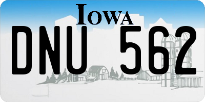 IA license plate DNU562