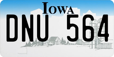 IA license plate DNU564
