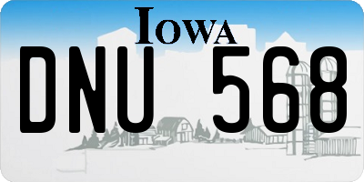 IA license plate DNU568