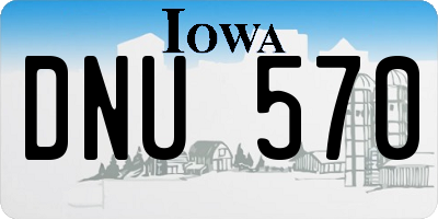 IA license plate DNU570
