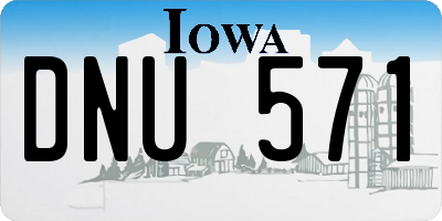 IA license plate DNU571