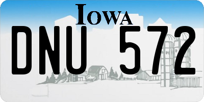 IA license plate DNU572