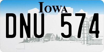 IA license plate DNU574