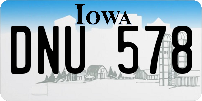 IA license plate DNU578