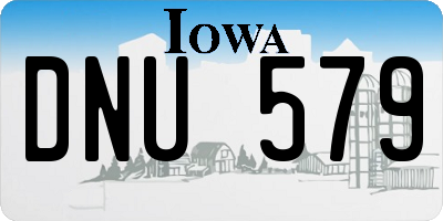 IA license plate DNU579
