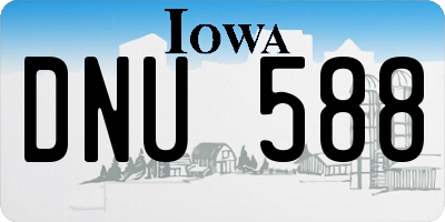 IA license plate DNU588