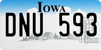 IA license plate DNU593
