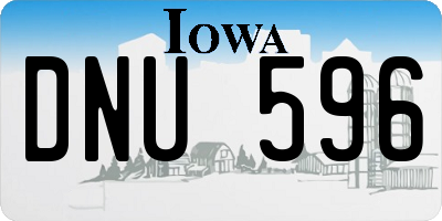 IA license plate DNU596