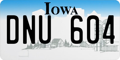 IA license plate DNU604