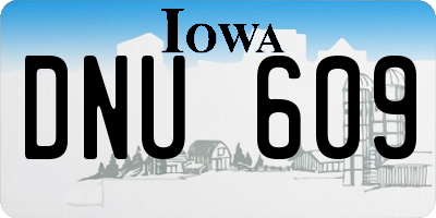IA license plate DNU609