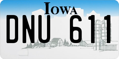 IA license plate DNU611