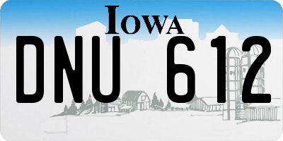 IA license plate DNU612