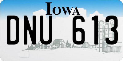 IA license plate DNU613