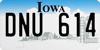 IA license plate DNU614