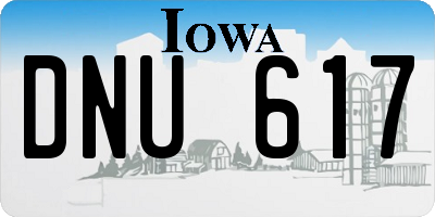 IA license plate DNU617